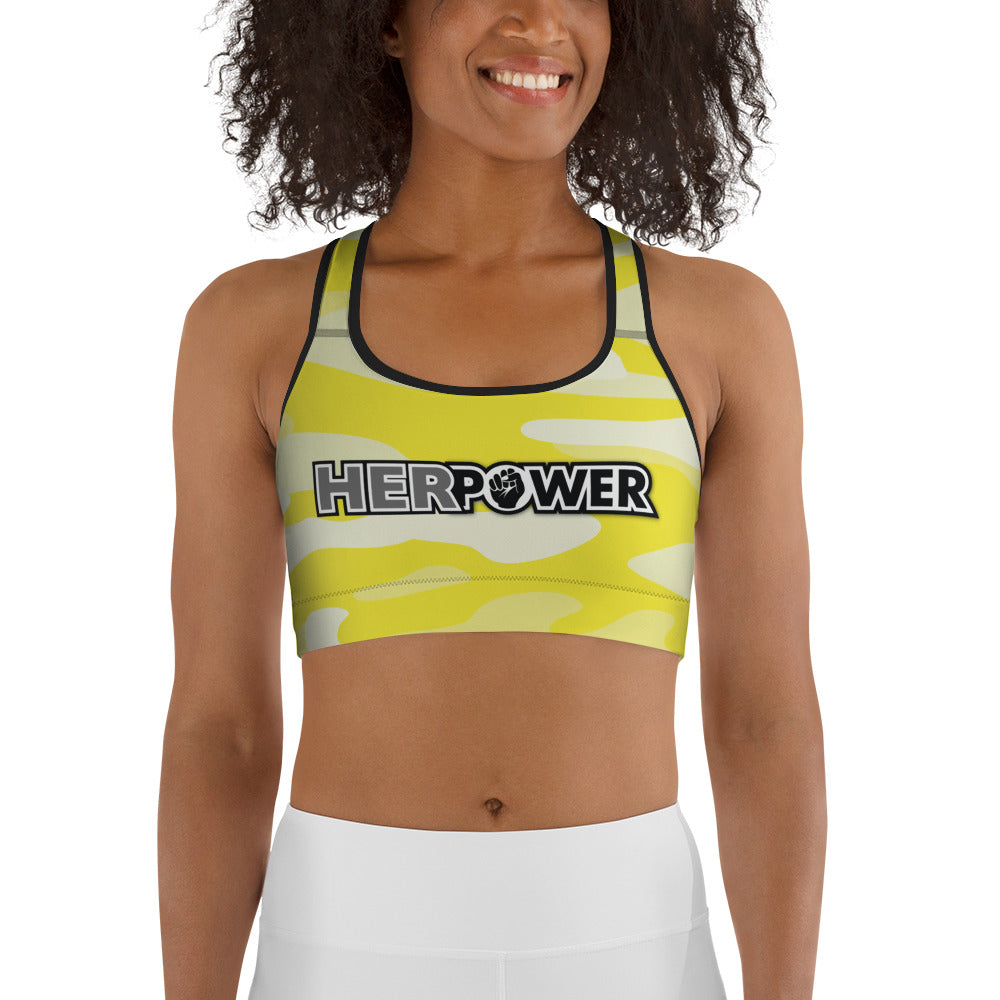 HerPower Camo-Yellow Women Sports Bra – HerPower Shop