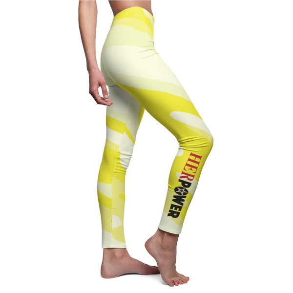 HerPower Camo-Yellow Casual Women's Leggings