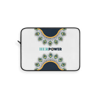 HerPower Peacock White Laptop Sleeve