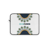 HerPower Peacock White Laptop Sleeve