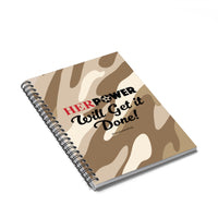 HerPower Notebook Spiral Will Get It Done Camo-Cacao - Ruled Line