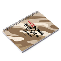 HerPower Notebook Spiral Will Get It Done Camo-Cacao - Ruled Line