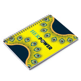 HerPower Afro Notebook Spiral Peacock Yellow - Ruled Line