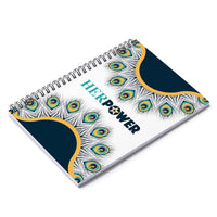 HerPower Afro Notebook Spiral Peacock - Ruled Line