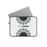 HerPower Peacock White Laptop Sleeve