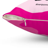 HerPower Get it Done Camo-Pink Square Pillow