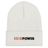 HerPower Cuffed Women Beanie with Full Color Logo