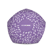 Love is Love Lavender Bean Bag Chair w/ filling