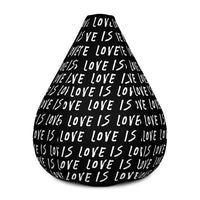 Love is Love Black Bean Bag Chair w/ filling