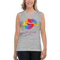 HerPower Love Is Love Lips Muscle Shirt