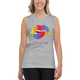 HerPower Love Is Love Lips Muscle Shirt