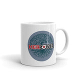 HerPower Tree of Life Grey on White Mug