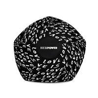 Love is Love Black Bean Bag Chair w/ filling