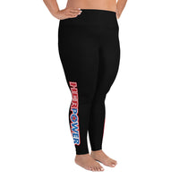 HerPower All-Over Print Women Plus Size Workout Pants Leggings