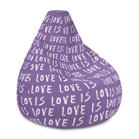 Love is Love Lavender Bean Bag Chair w/ filling