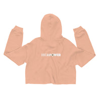 HerPower Crop Hoodie - White Logo