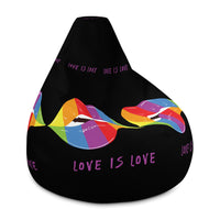 Love is Love Rainbow Lips Bean Bag Chair w/ filling