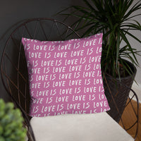 Love is Love Basic Pillow - Lavender