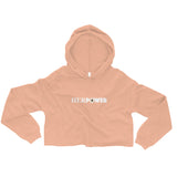 HerPower Crop Hoodie - White Logo