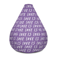 Love is Love Lavender Bean Bag Chair w/ filling