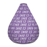 Love is Love Lavender Bean Bag Chair w/ filling