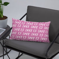 Love is Love Basic Pillow - Lavender