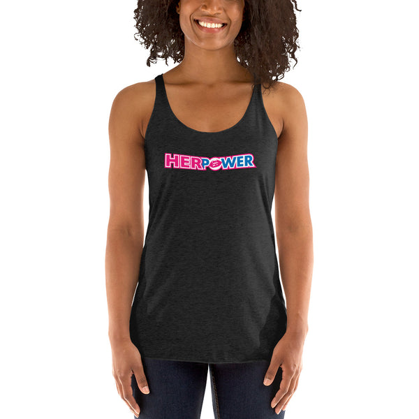 Herpower Pink Lips Women's Racerback Tank