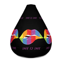 Love is Love Rainbow Lips Bean Bag Chair w/ filling