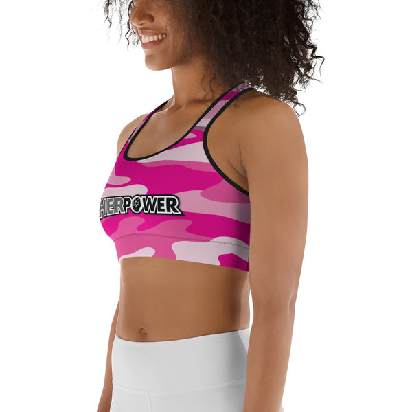 HerPower Camo-Pink Women Sports Bra – HerPower Shop