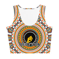 HerPower Mandala Orange Women Crop Top