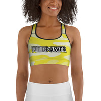 HerPower Camo-Yellow Women Sports Bra