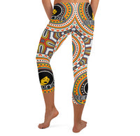 HerPower Mandala Orange Women's Capri Leggings