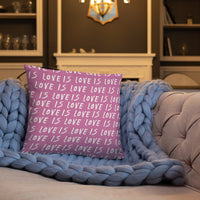 Love is Love Basic Pillow - Lavender