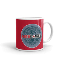 HerPower Tree of Life Grey on Red Mug