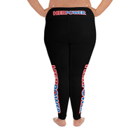 HerPower All-Over Print Women Plus Size Workout Pants Leggings