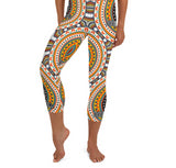 HerPower Mandala Orange Women's Capri Leggings